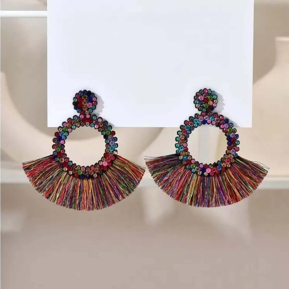✨NEW Colorful Beaded Hoop Earrings